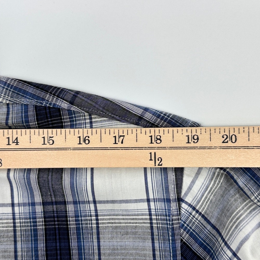 Levi Strauss & Co Shirt Mens‎ Large Blue Plaid Long Sleeve Pearl Snaps Western - Picture 7 of 10